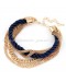 Multi Layer Metal Chain Braided Rope Bracelet